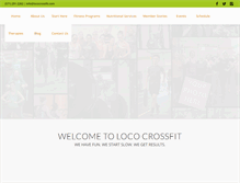 Tablet Screenshot of lococrossfit.com